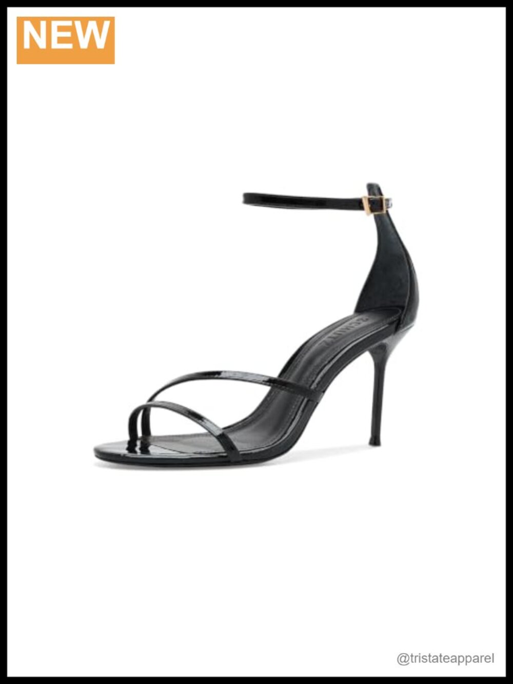 Schutz Tessa Stiletto Heeled Sandals Leather Almond Toe Ankle Strap